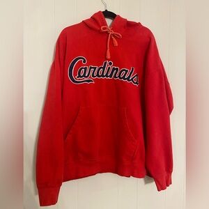 Majestic Vintage 90s MLB St Louis‎ Cardinals Red Birds Hoodie Kangaroo Muff XXL